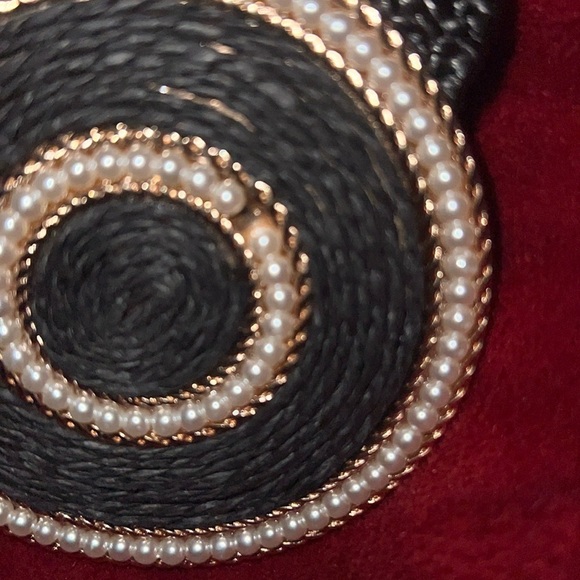 Vintage Wide Natural Straw Round Buckle Belt  Women’s Size XS - Picture 5 of 13